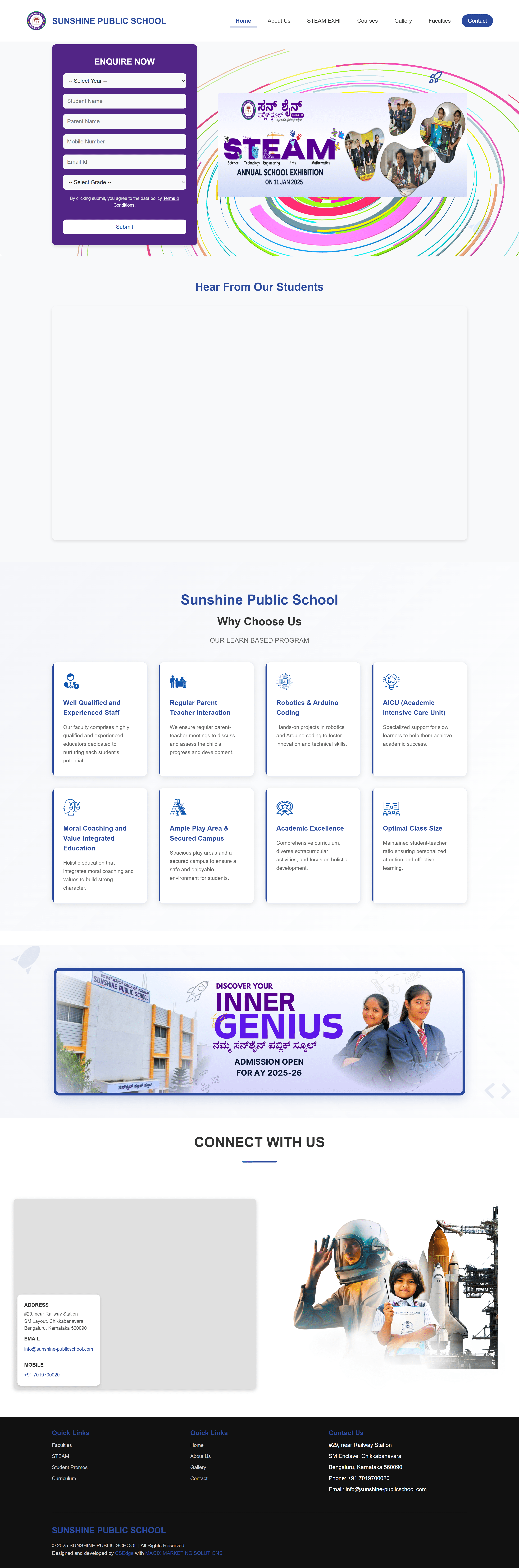 Sunshine Public School Website Preview